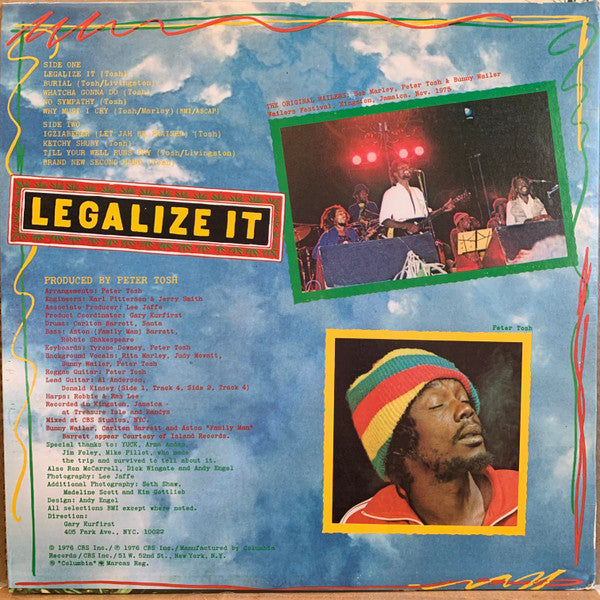 Peter Tosh : Legalize It (LP, Album, RE, RP, San)