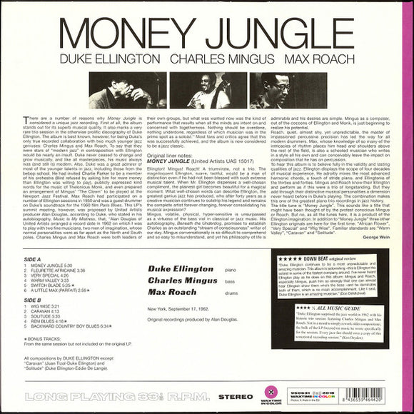 Duke Ellington, Charlie Mingus*, Max Roach : Money Jungle (LP, Album, RE, Pur)