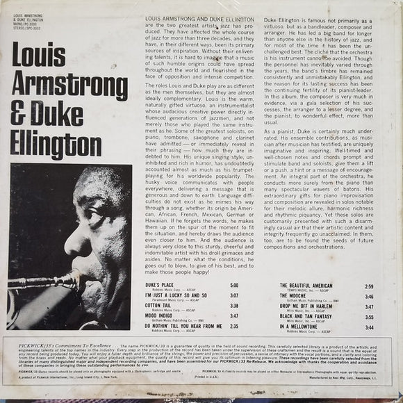 Louis Armstrong & Duke Ellington : Louis Armstrong & Duke Ellington (LP, Album, RE)