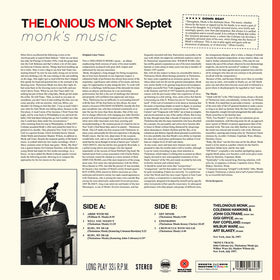 Thelonious Monk Septet : Monk's Music (LP, Album, Ltd, RE, Red)