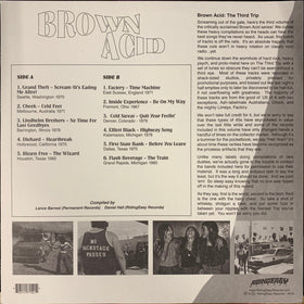 Various : Brown Acid: The Third Trip (Heavy Rock From The Underground Comedown) (LP, Comp, Ltd, 180)