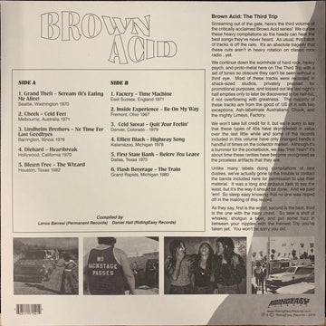 Various : Brown Acid: The Third Trip (Heavy Rock From The Underground Comedown) (LP, Comp, Ltd, 180)