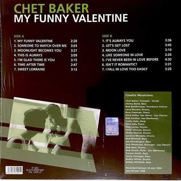 Chet Baker : My Funny Valentine (LP, Comp, RE)