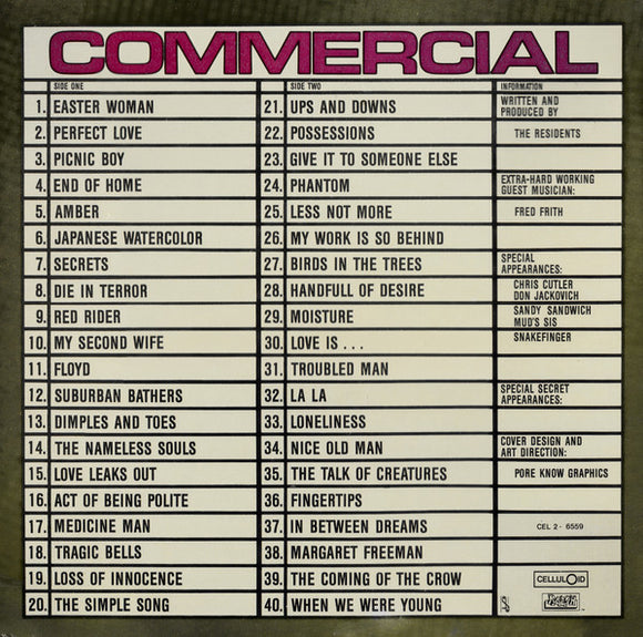 The Residents : Commercial Album (LP, Album)