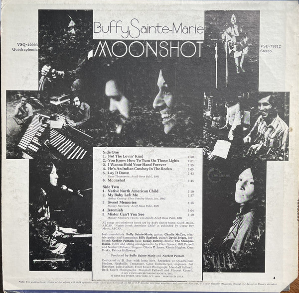 Buffy Sainte-Marie : Moonshot (LP, Album, Ter)