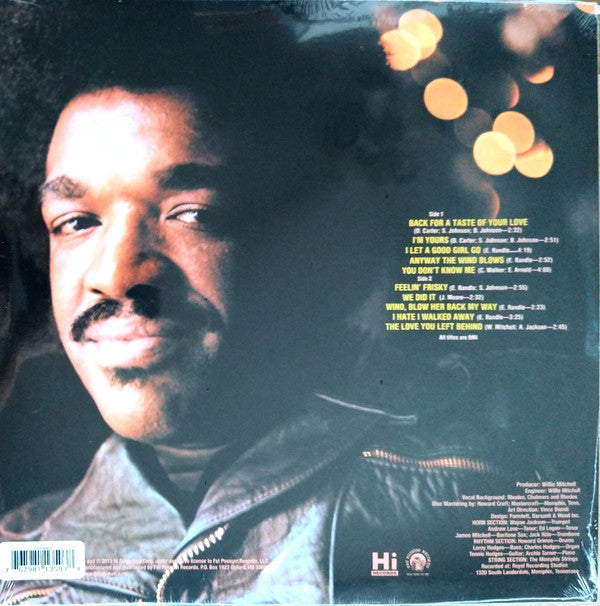 Syl Johnson : Back For A Taste Of Your Love (LP, Album, Ltd, RE, Can)