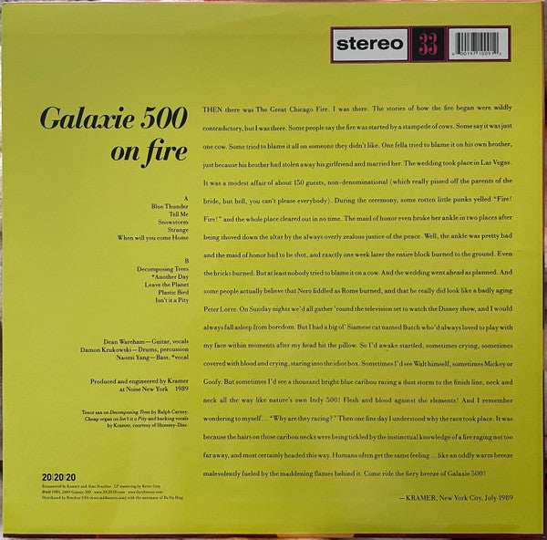 Galaxie 500 : On Fire (LP,Album,Reissue,Remastered)