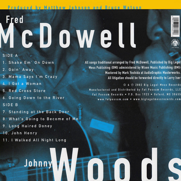 Mississippi Fred McDowell* & Johnny Woods : Mama Says I'm Crazy (LP, Album, Ltd, 180)