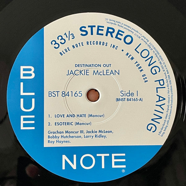 Jackie McLean : Destination... Out! (LP,Album,Reissue,Stereo)