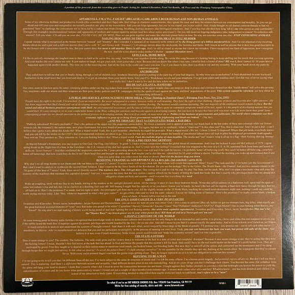 Propagandhi : Less Talk, More Rock (LP, Album)