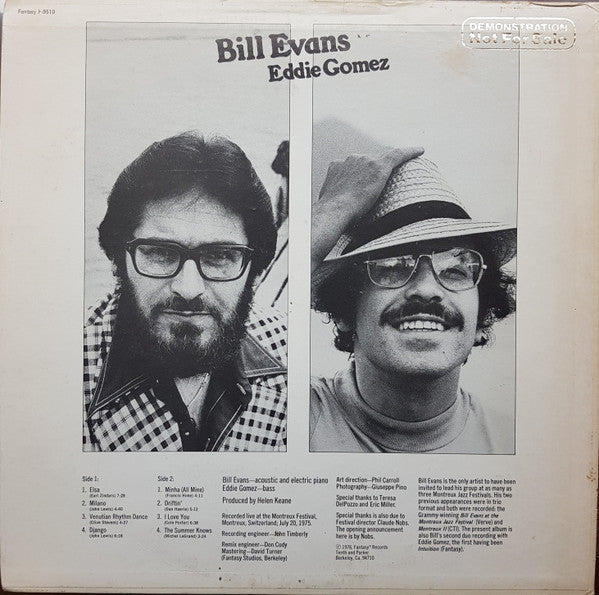 Bill Evans, Eddie Gomez : Montreux III (LP, Promo)