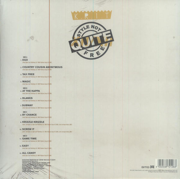 Big K.R.I.T. : XII / XII A Style Not Quite Free (2xLP, Mixtape, Whi)