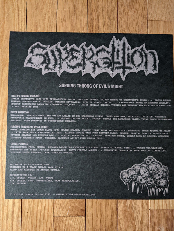 Superstition : Surging Throng Of Evil's Might (LP)