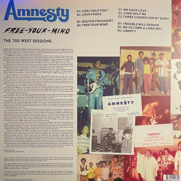 Amnesty : Free Your Mind: The 700 West Sessions (2xLP, Album, RSD, RE, Tur)