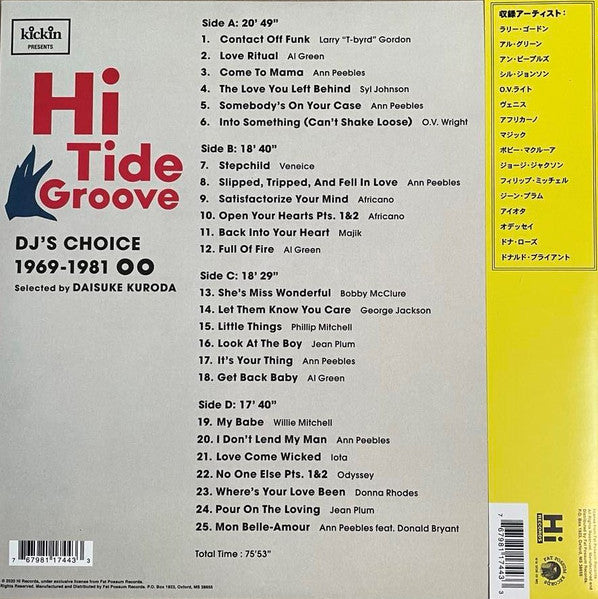 Various : Kickin Presents Hi Tide Groove (DJ's Choice 1969-1981) (2xLP, Comp, Gat)