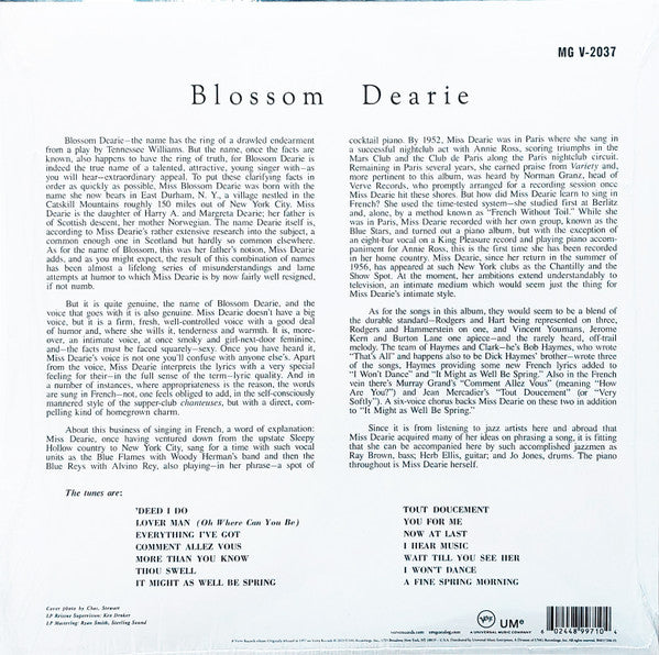 Find Blossom Dearie : Blossom Dearie (LP, Album, Mono, RE, 180