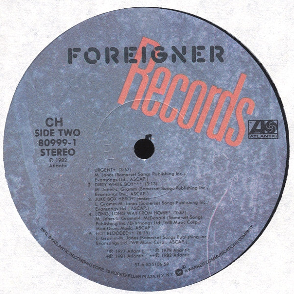 Foreigner : Records (LP, Comp, Club, Die)