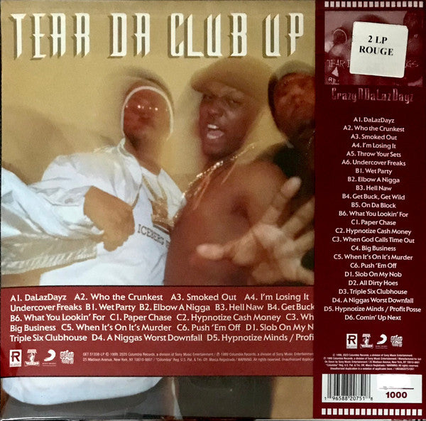 Tear Da Club Up Thugs Of Three 6 Mafia : CrazyNDaLazDayz (LP,Album,Limited Edition,Numbered,Reissue)