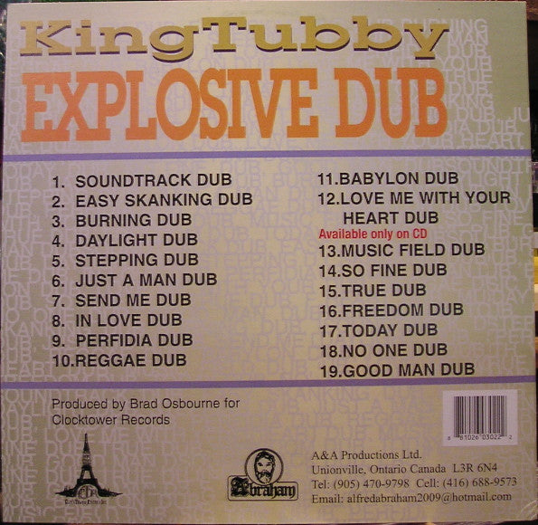 King Tubby : Explosive Dub (LP,Compilation,Repress)