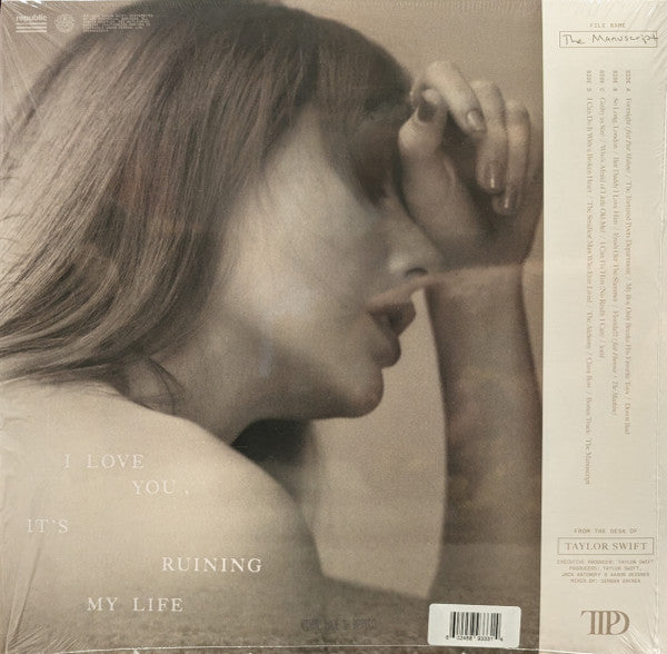 Taylor Swift : The Tortured Poets Department (2xLP, Album, Whi)