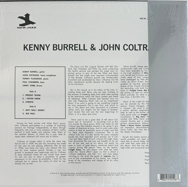 Kenny Burrell  &  John Coltrane : Kenny Burrell & John Coltrane (LP,Album,Mono)