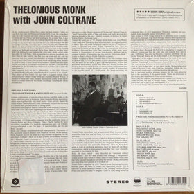Thelonious Monk With John Coltrane : Thelonious Monk With John Coltrane (LP, Album, Ltd, RE, RM, 180)