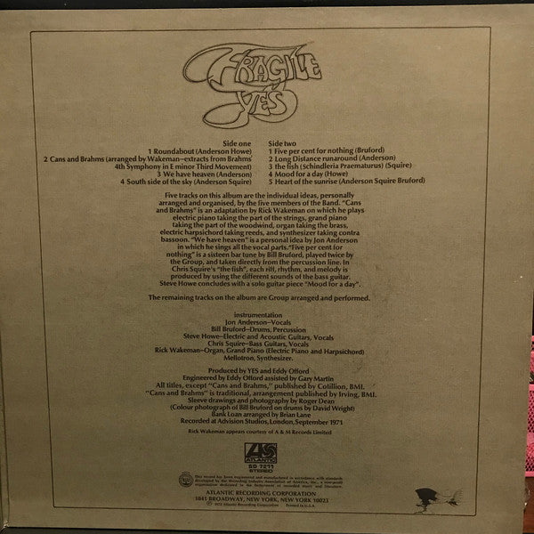 Yes : Fragile (LP, Album, RI )