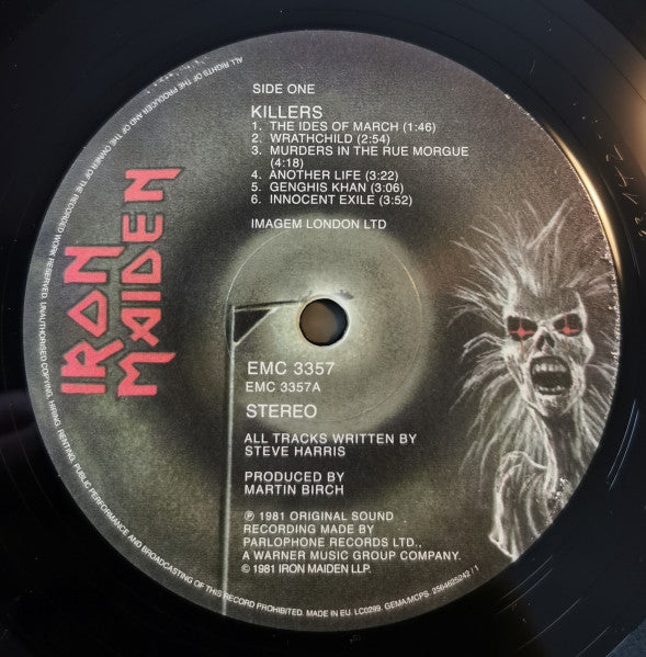 Iron Maiden : Killers (LP, Album, RE, RM, 180)