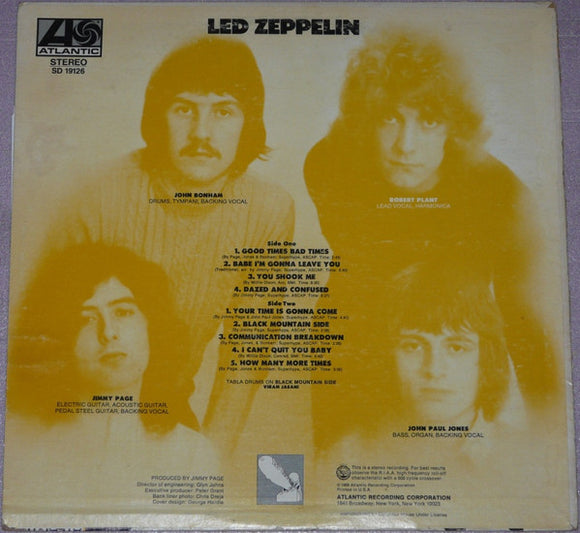 Led Zeppelin : Led Zeppelin (LP, Album, Club, RP, Col)