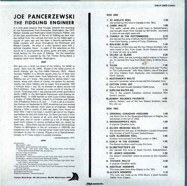 Joe Pancerzewski : The Fiddling Engineer (LP, Album)