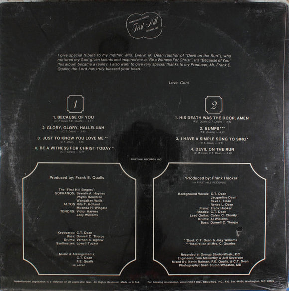 Constance T. Dean : Because Of You (LP)