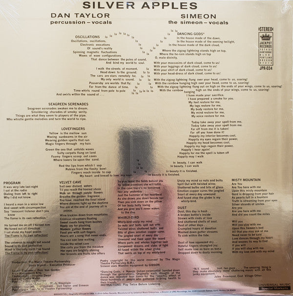 Silver Apples : Silver Apples (LP,Album,Limited Edition,Reissue)