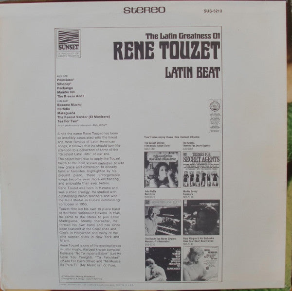 Rene Touzet* : Latin Beat. The Latin Greatness Of Rene Touzet (LP, Album)
