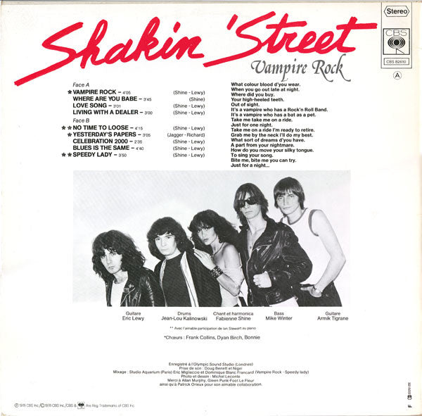 Shakin' Street : Vampire Rock (LP, Album)
